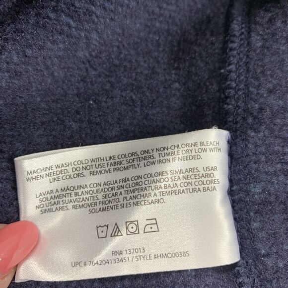 Woolrich Pullover Mens Large Blue 1/4 Zip Sweater Jacket Long Sleeve - Picture 8 of 8